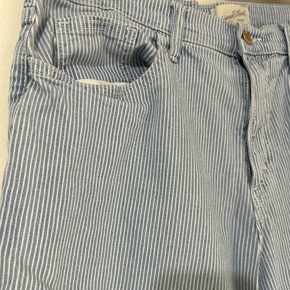 Universal Thread Light Blue Striped Wide-Leg Pants - image 4